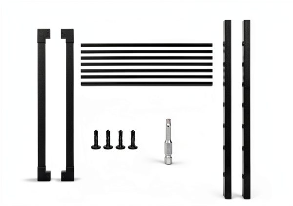Deck Fence Gate Outdoor SunCrafts Duty Steel 32H Adjustable up to 48-3