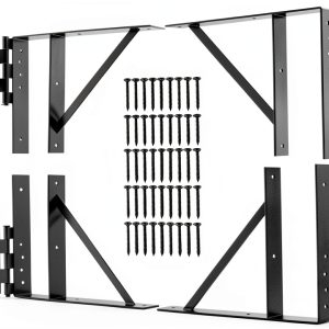 Gate Corner Brace Bracket, Heavy Duty Fence Gate Frame Kit, Adjustable Anti-Sag Kit for Wooden Fence, Deck gate, Driveway, Shed Doors, Corral Gates,-0