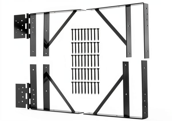 Gate Corner Brace Bracket, Heavy Duty Fence Gate Frame Kit, Adjustable Anti-Sag Kit for Wooden Fence, Deck gate, Driveway, Shed Doors, Corral Gates,-0