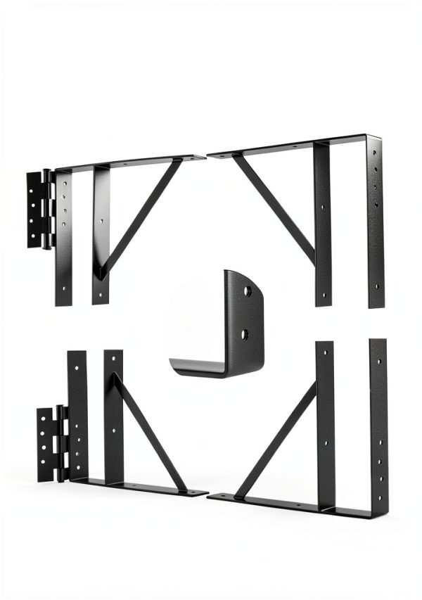 Gate Corner Brace Bracket, Heavy Duty Fence Gate Frame Kit, Adjustable Anti-Sag Kit for Wooden Fence, Deck gate, Driveway, Shed Doors, Corral Gates,-2
