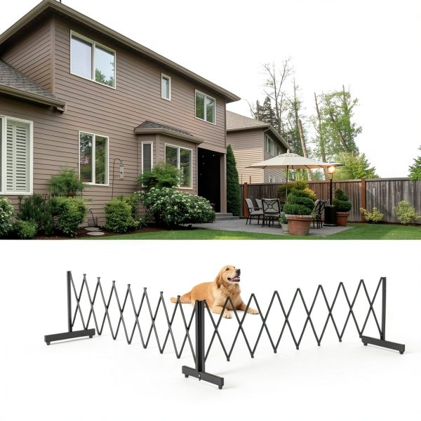 JTZFD 16 FT Black Expandable Metal Barricade Traffic Fence-7