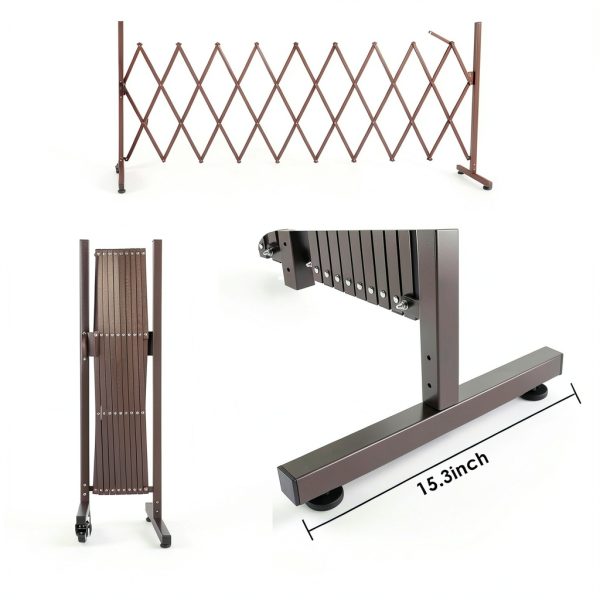 Retractable Driveway Fence Gate dearlomum 130in Expandable Barrier-5