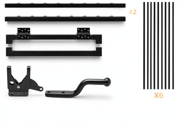 Deck Gate SunCrafts 42in Black Duty Steel Fence Door Adjustable to-3