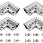 Aluminum Chain Link Fence Gate Corner 4 Pack 90° Angle lygchii Install-0