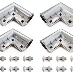 Aluminum Chain Link Fence Gate Corner 4 Pack 90° Angle lygchii Install-0
