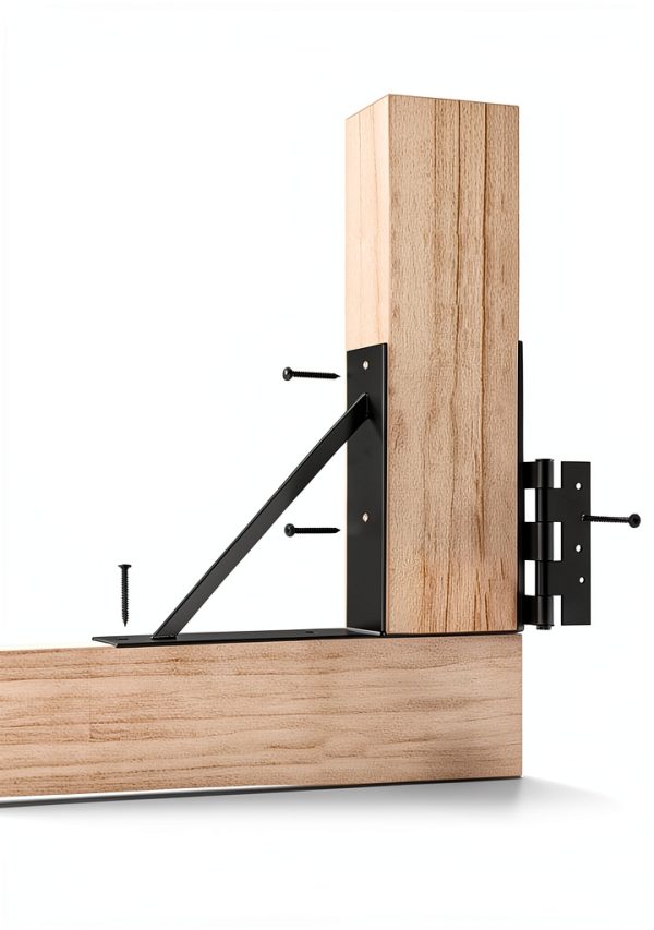 Gate Corner Brace Bracket, Heavy Duty Fence Gate Frame Kit, Adjustable Anti-Sag Kit for Wooden Fence, Deck gate, Driveway, Shed Doors, Corral Gates,-5
