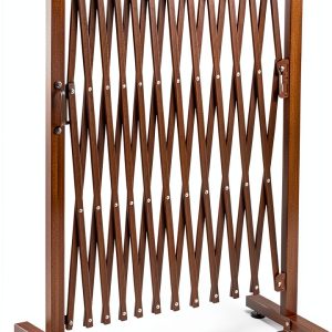 Aluminum Expandable Garden Fence TECSPACE Gate Casters 130×15×41 in-0