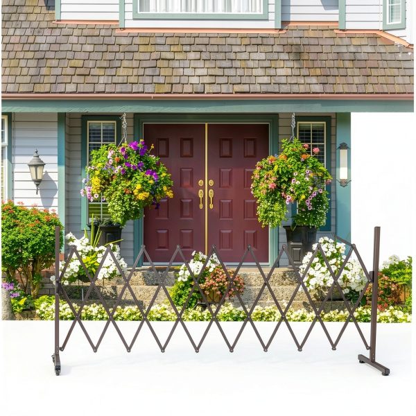 Retractable Driveway Fence Gate dearlomum 130in Expandable Barrier-1