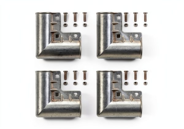 Aluminum Chain Link Fence Gate Corner 4 Pack 90° Angle lygchii Install-1
