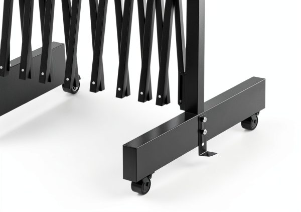 JTZFD 16 FT Black Expandable Metal Barricade Traffic Fence-2