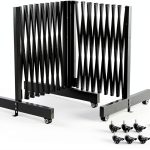 JTZFD 16 FT Black Expandable Metal Barricade Traffic Fence-0