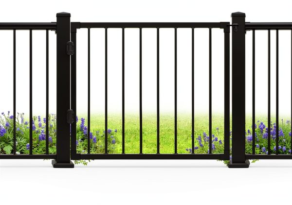 Deck Fence Gate Outdoor SunCrafts Duty Steel 32H Adjustable up to 48-0