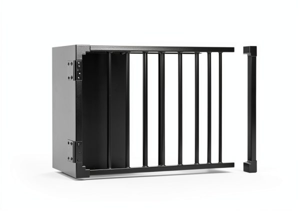 Deck Gate SunCrafts 42in Black Duty Steel Fence Door Adjustable to-2