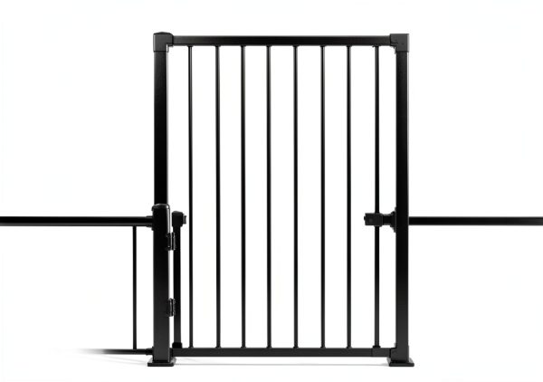 Deck Fence Gate Outdoor SunCrafts Duty Steel 32H Adjustable up to 48-1
