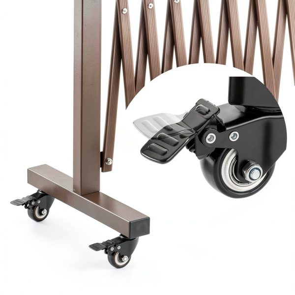 Aluminum Expandable Garden Fence TECSPACE Gate Casters 130×15×41 in-4